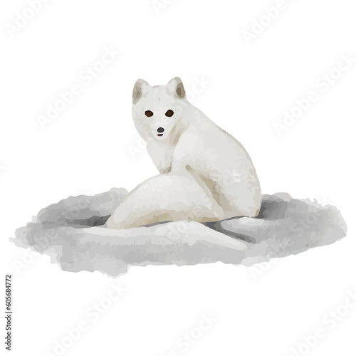 Fox Winter Animal Polar animal Clip art Element Transparent Background