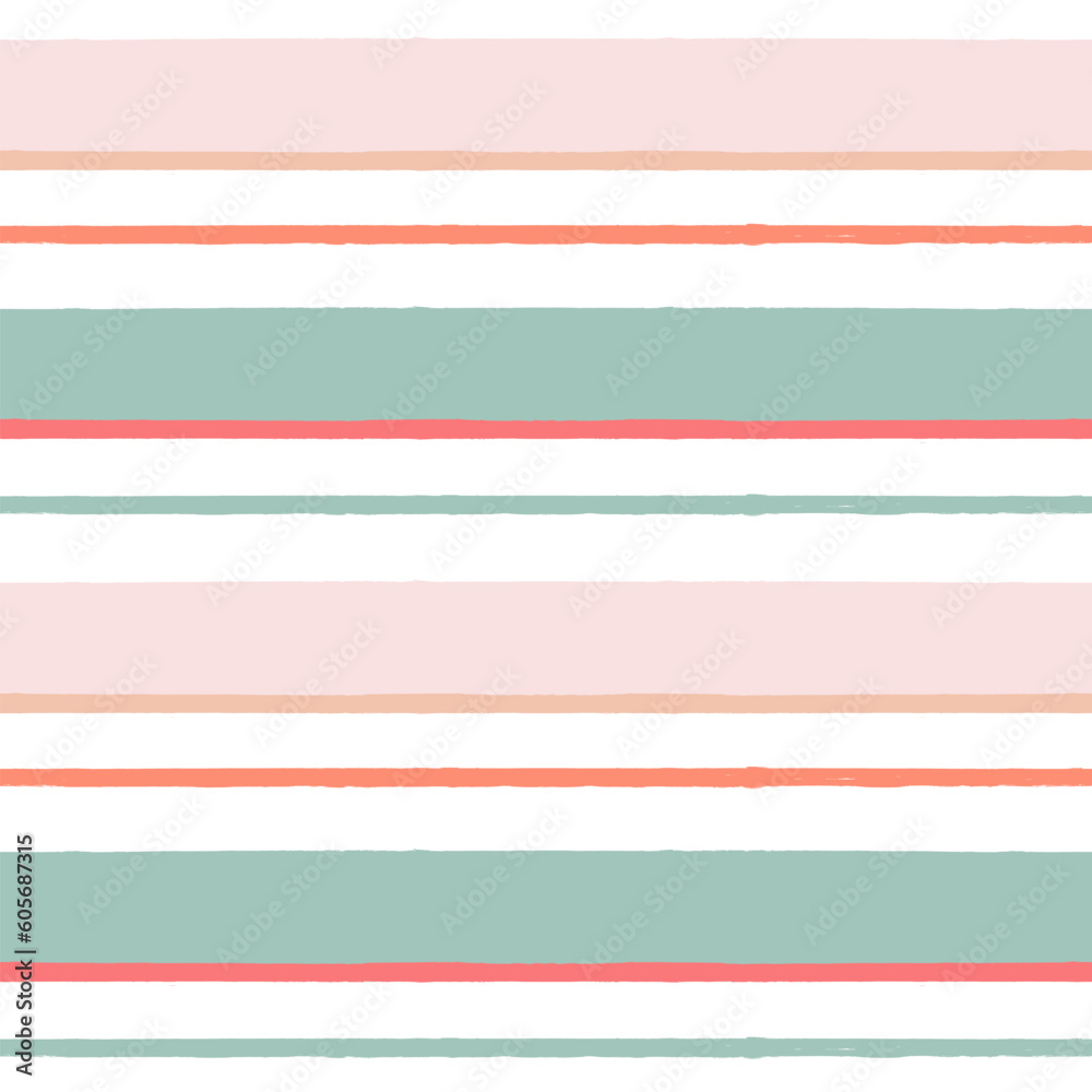 Hand drawn vector seamless stripe pattern. Pink, orange and green girly stripes background, pastel brush strokes, cute baby paintbrush line backdrop Hand drawn vector seamless stripe pattern. Pink, orange and green girly stripes background, pastel brush strokes, cute baby paintbrush line backdrop