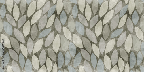 Watercolor leaves seamless vector pattern. Autumn leaves background, textured jungle print