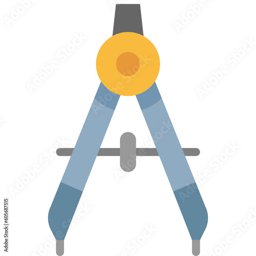 drafting compass flat icon