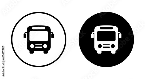Bus icon vector. Public transport sign symbol