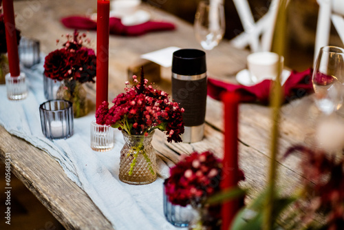 Bedecker Tisch bei einer Hochzeit  photo