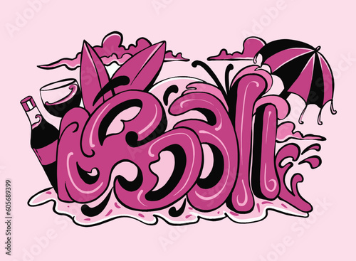 Bali Logo Background Vector Illustration. EPS10