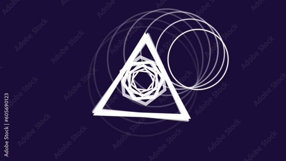 Animation of white shapes moving on blue background Animation of white shapes moving on blue background