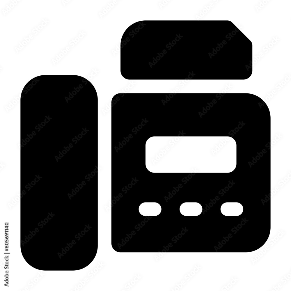 fax communication solid Glyph icon fax communication solid Glyph icon