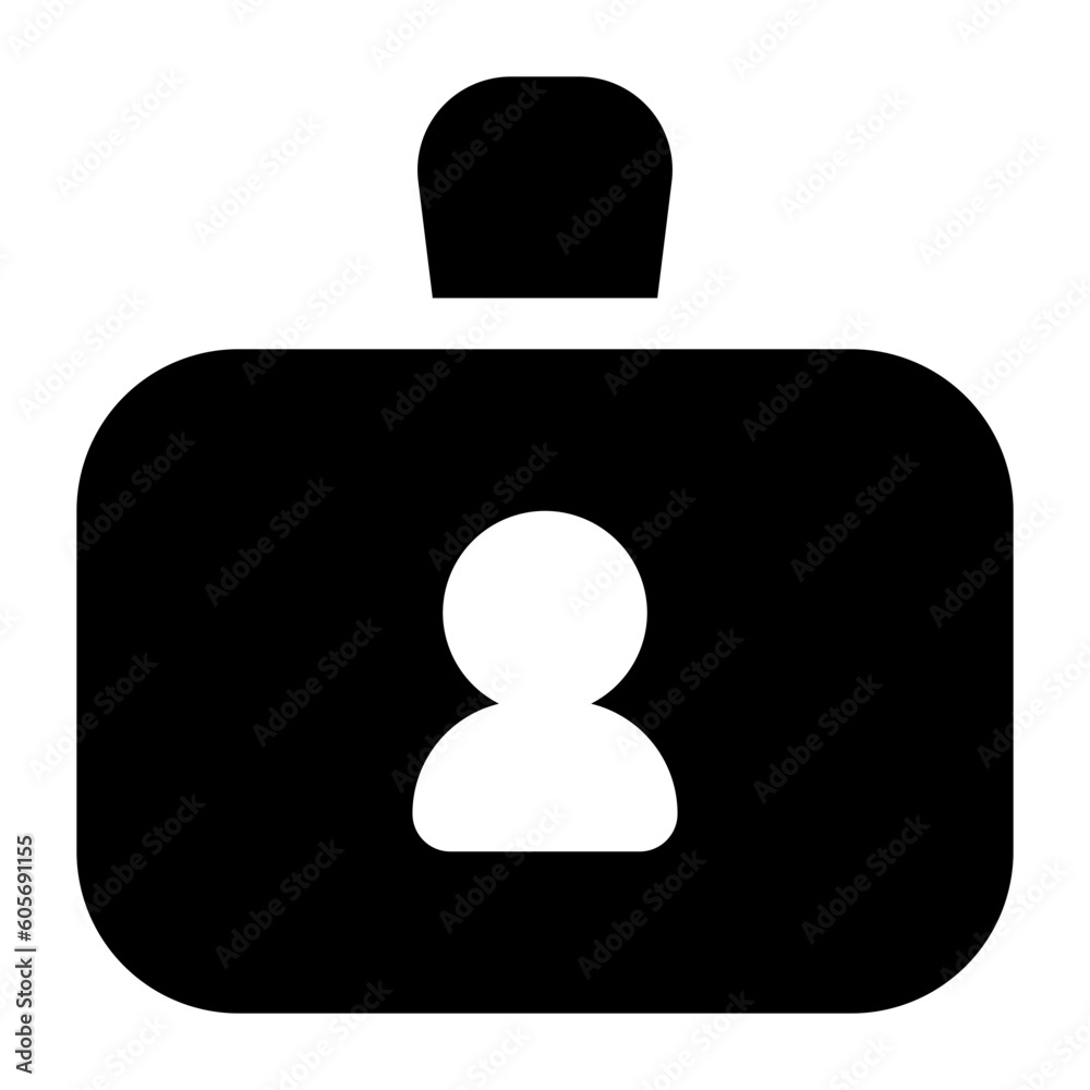 id card office access solid Glyph icon id card office access solid Glyph icon