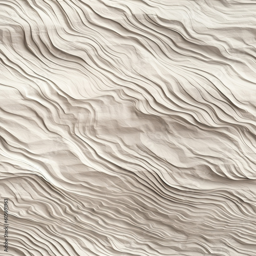 Seamless texture pattern of crumpled paper in white color.