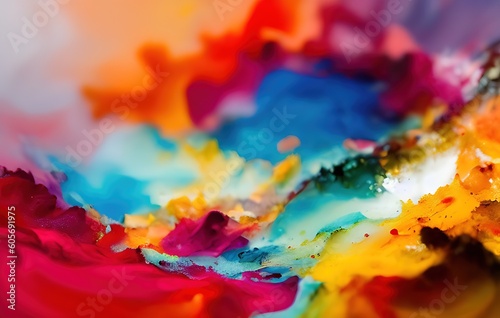 Abstract colorful liquid background illustration  Ai generative