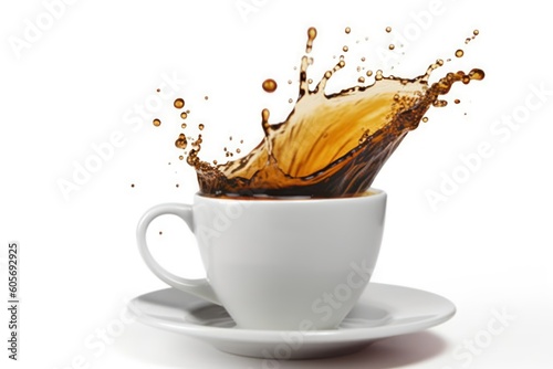 Tea Splash Delight  Captivating Moments with a Cup of Tea  generative ai