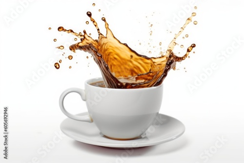 Tea Splash Delight: Captivating Moments with a Cup of Tea, generative ai