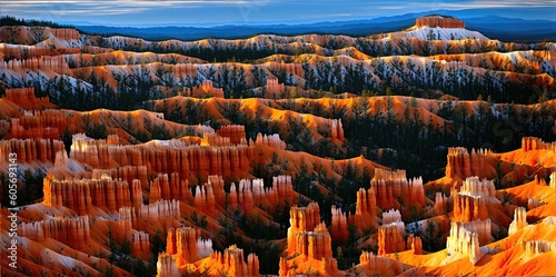Colorful landscape of Bryce Canyon Park, Utah. Generative AI