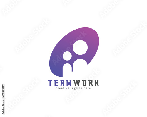 Teamwork logo concept. Community logo graphic