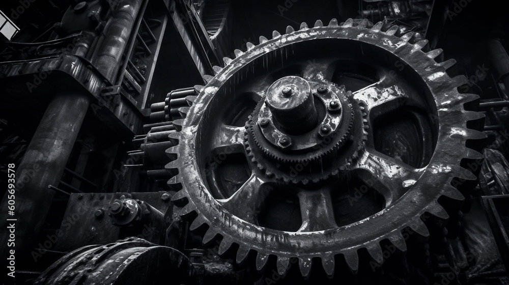 Heavy Gear Mechanism with Machine Oil