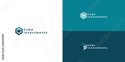 Cube Investment Logo Design Template