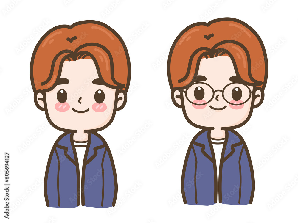 illustration of a person. Cartoon drawing a man on white background. illustration of a person. Cartoon drawing a man on white background.