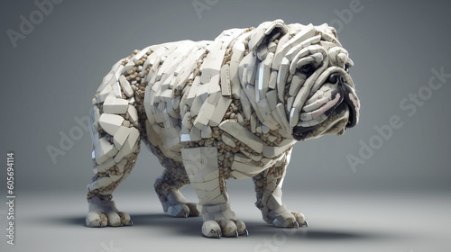 A painting of a bulldog © DLC Studio