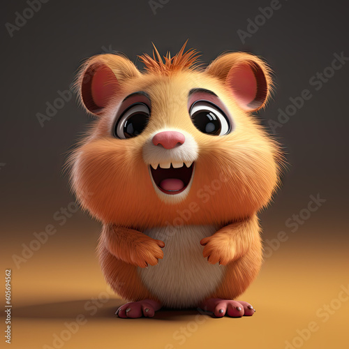 Baby Hamster illustration 3D