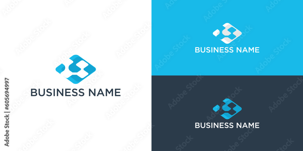 Fototapeta premium technology modern logo design vector