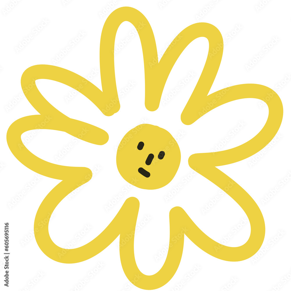 Set of hand drawn cartoon images of leaves and flowers in various pastel colors, tulips. Set of hand drawn cartoon images of leaves and flowers in various pastel colors, tulips.