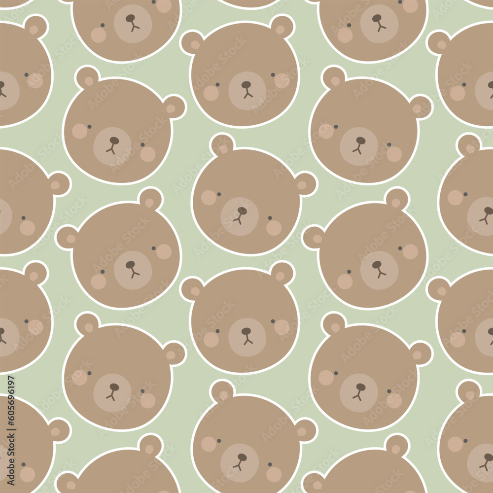 Cute farm animals seamless pattern, abstract hand drawn dot background with adorable farm animals vector illustration