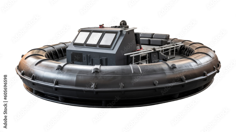 Hovercraft isolated on transparent background. Generative AI Hovercraft isolated on transparent background. Generative AI