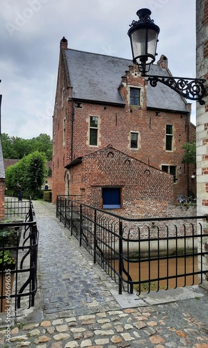 Historical streets with cobble-stones in Groot Begijnhof (Great Beguinage) in Leuven, Belgium. The beguinage dates from the 13th century.
