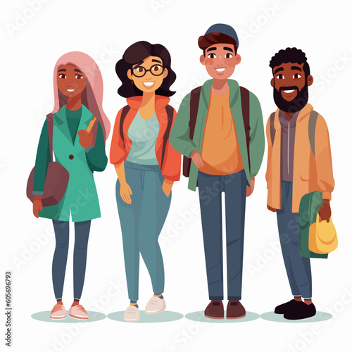 group of people in poses