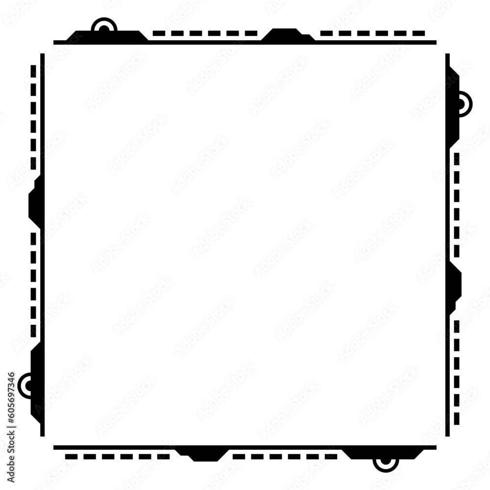 tech border square frame