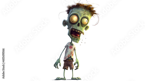 Scary Zombie - Horror Concept on Transparent Background PNG