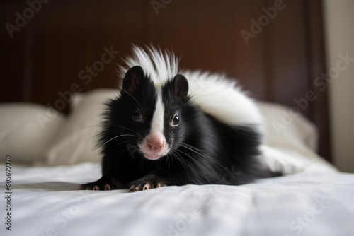 a skunk in bed