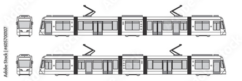 subway outline, year 2000, metro transportation, isolated white background, top, front, back and side view, part 7
