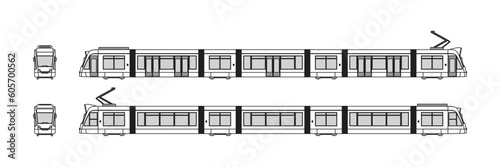 subway outline, year 2000, metro transportation, isolated white background, top, front, back and side view, part 6