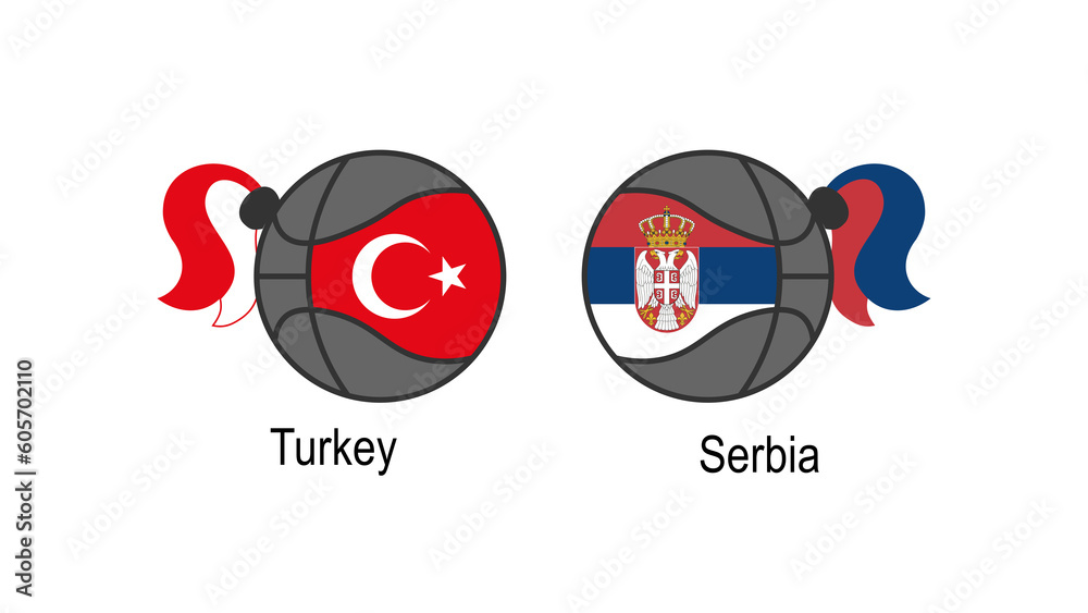 Fototapeta premium 7. Women Basketball Group D Match: Turkey&nbsp; vs &nbsp;Serbia