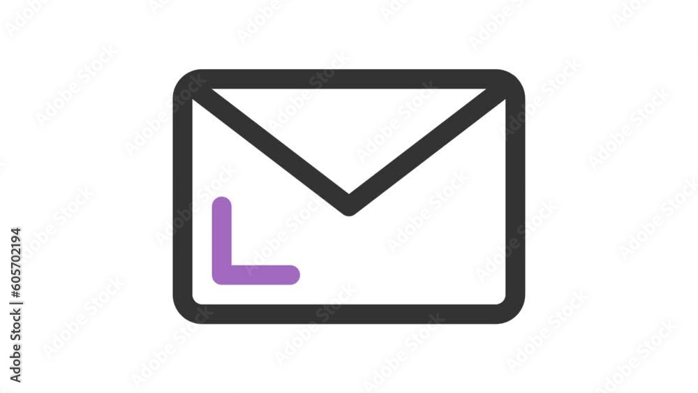 Email, Web Interface animated icon on white background.
Email, Web Interface animated icon on white background.