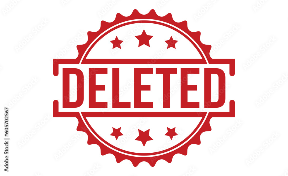 Deleted Red Rubber Stamp vector design. Deleted Red Rubber Stamp vector design.