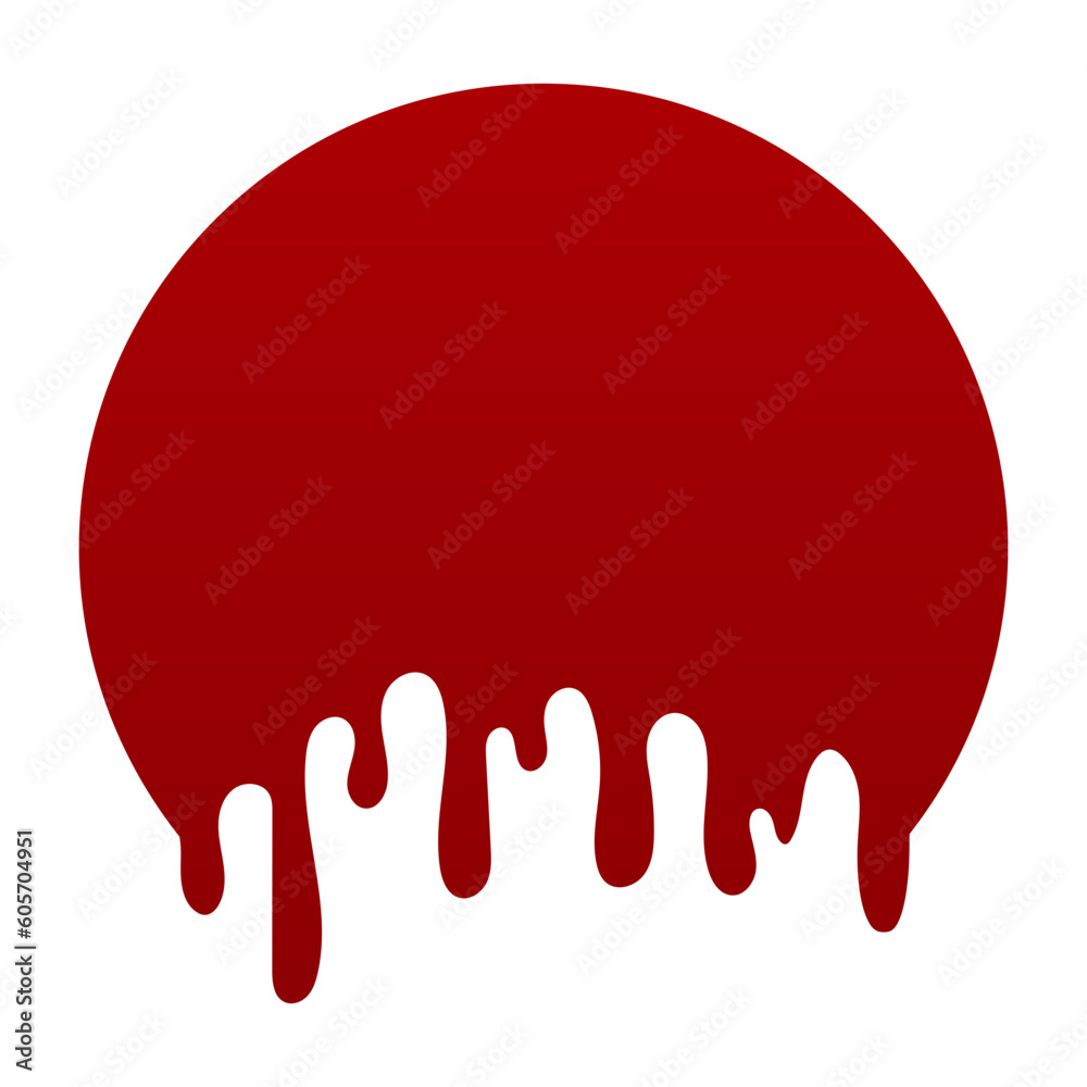 red circle blood drips red circle blood drips