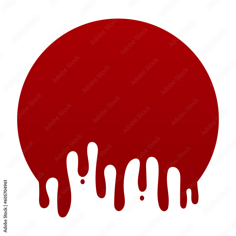 red circle blood drips red circle blood drips
