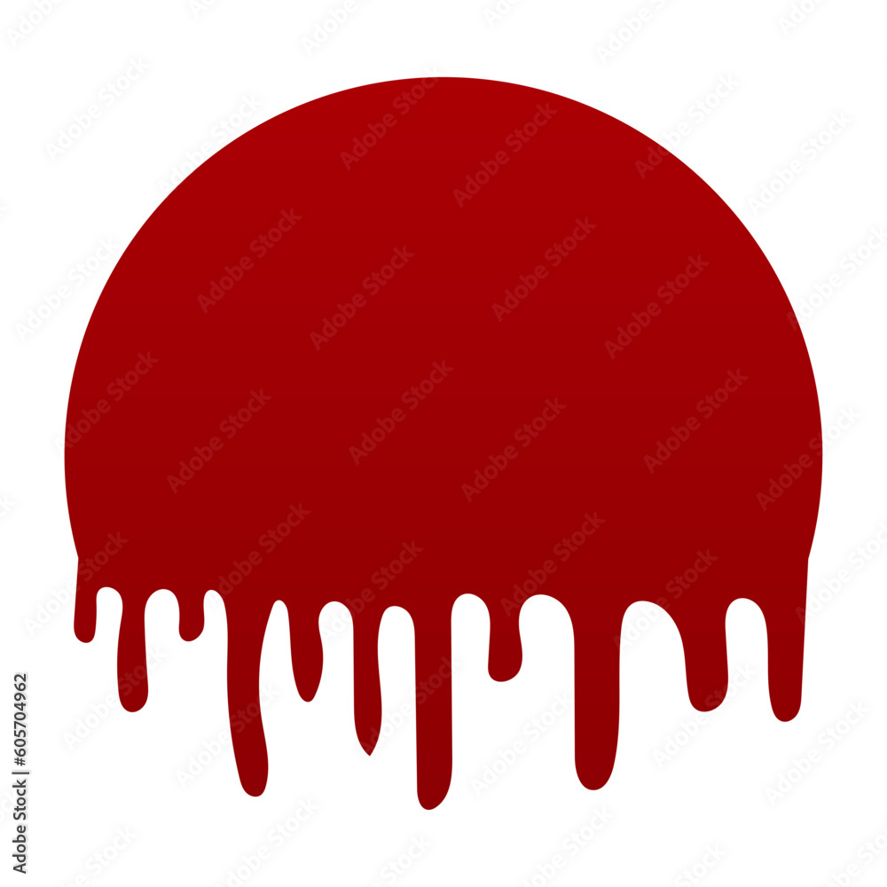 red circle blood drips