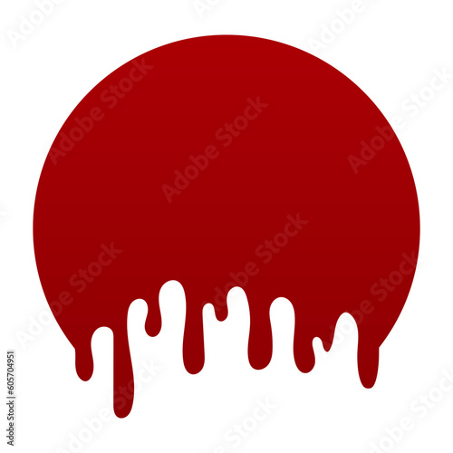 red circle blood drips
