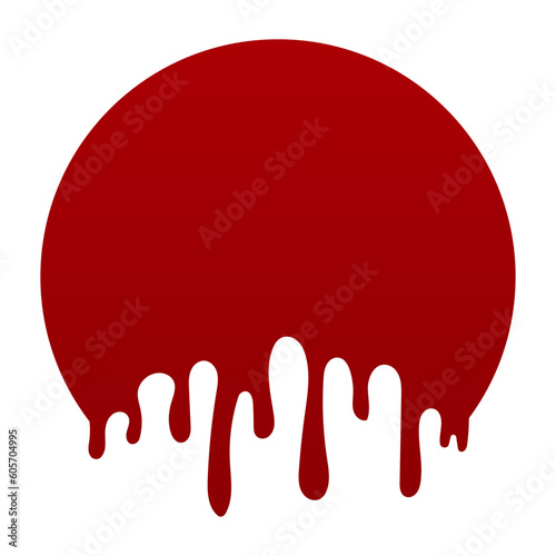 red circle blood drips