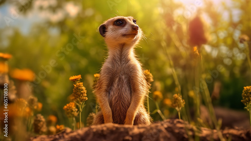 Wallpaper Mural meerkat on the ground Torontodigital.ca