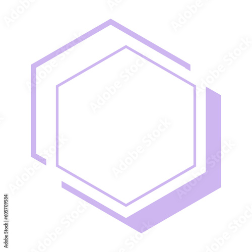 pastel hexagon text box