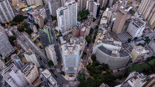 Photography V-crossing, streets, corner, downtown, Sao Paulo, brazil