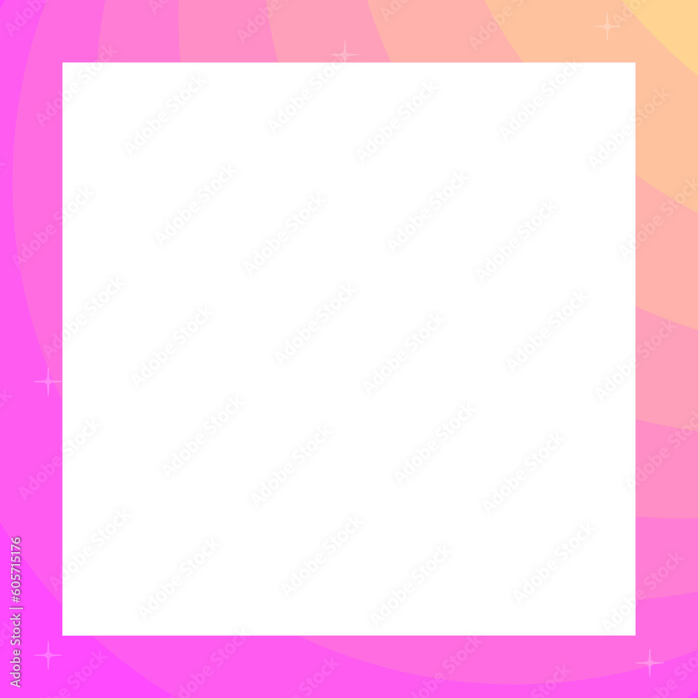 colorful pattern square frame