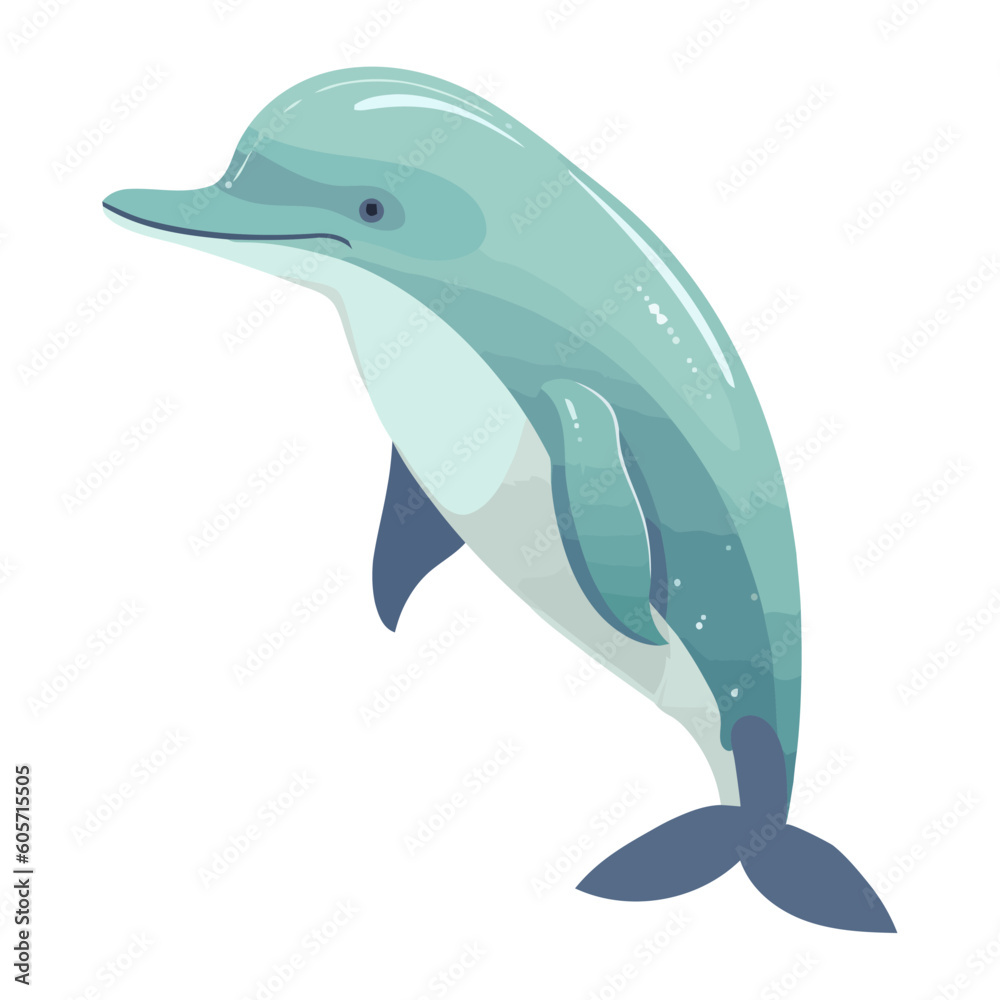 Naklejka premium Cute dolphin sea life