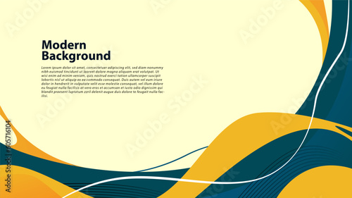 Modern abstract background with waves. vector banner template for social media, web sites