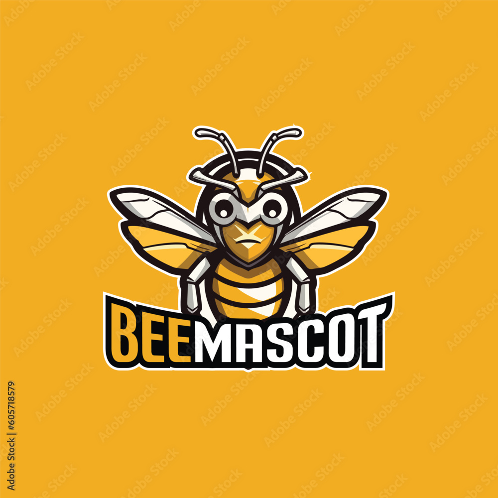 Fototapeta premium Bee Mascot Logo Design Bee Logo Vector