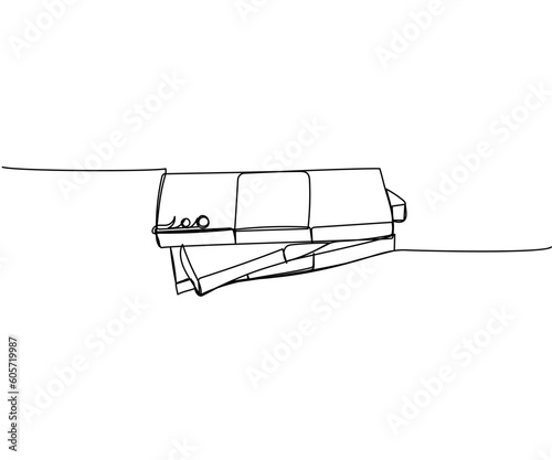 Several bundles of money, cash, banknotes, 100 dollars, hryvnias, euro one line art. Continuous line drawing of bank, money, finance, financial, payment, data, savings, economic, wealth, credit