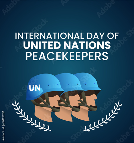 United Nations International Day of Peacekeeping vector design. flat design. flat illustration. may 29