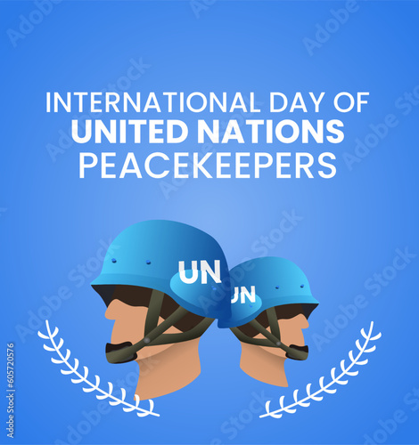 United Nations International Day of Peacekeeping vector design. flat design. flat illustration. may 29
